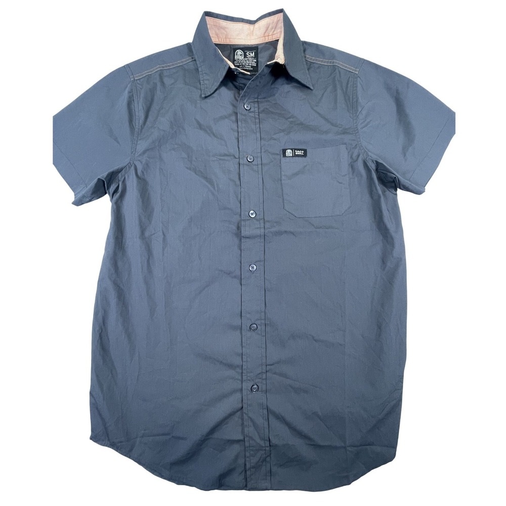 Taco Bell Shirt Mens SM Gray Uniform Button Down Short Sleeve Pocket Workwear